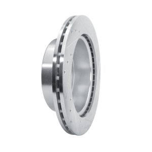 Ford Ranger Brake Rotor (1) - Rear Right - DFC - Drilled & Slotted - Silver - `19-`25