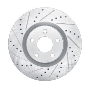 Ford Escape Brake Rotor (1) - Front Left - DFC - Drilled & Slotted - Silver - `20-`25