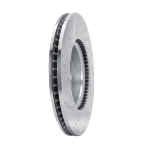 Ford Escape Brake Rotor (1) - Front Left - DFC - Drilled & Slotted - Silver - `20-`25