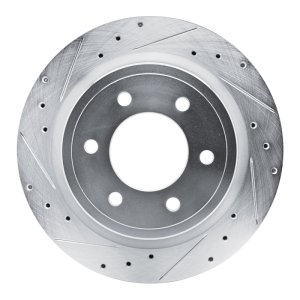 Ford F-150 Brake Rotor (1) - Rear Left - DFC - Drilled & Slotted - Silver - `21-`25