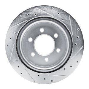 Ford F-150 Brake Rotor (1) - Rear Left - DFC - Drilled & Slotted - Silver - `21-`25 Ford F-150 Brake Rotor (1) - Rear Left - DFC - Drilled & Slotted - Silver - `21-`25