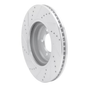 Lincoln Aviator Brake Rotor (1) - Front Right - DFC - Drilled & Slotted - Silver - `03-`05 Lincoln Aviator Brake Rotor (1) - Front Right - DFC - Drilled & Slotted - Silver - `03-`05