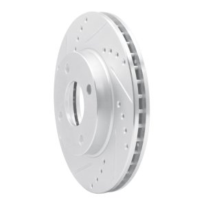 Ford Contour Brake Rotor (1) - Front Left - DFC - Drilled & Slotted - Silver - `95-`04