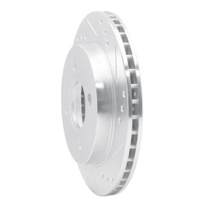 Ford Contour Brake Rotor (1) - Rear Right - DFC - Drilled & Slotted - Silver - `95-`04