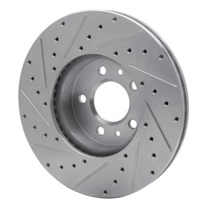 Ford Crown Victoria Brake Rotor (1) - Front Right - DFC - Drilled & Slotted - Silver - `98-`02 Ford Crown Victoria Brake Rotor (1) - Front Right - DFC - Drilled & Slotted - Silver - `98-`02