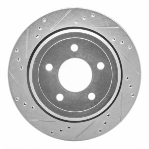 Ford Crown Victoria Brake Rotor (1) - Rear Left - DFC - Drilled & Slotted - Silver - `03-`11 Ford Crown Victoria Brake Rotor (1) - Rear Left - DFC - Drilled & Slotted - Silver - `03-`11
