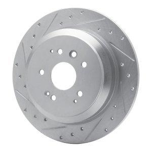 Acura MDX Brake Rotor (1) - Rear Left - DFC - Drilled & Slotted - Silver - `14-`16