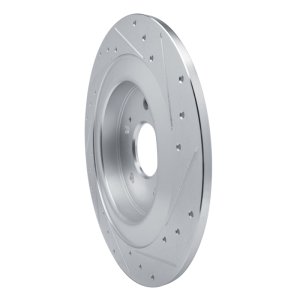 Acura TLX Brake Rotor (1) - Rear Left - DFC - Drilled & Slotted - Silver - `21-`25