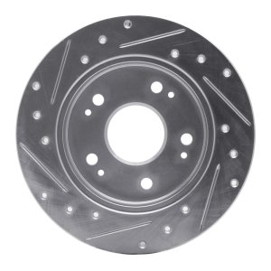 Acura ILX Brake Rotor (1) - Rear Right - DFC - Drilled & Slotted - Silver - `97-`15 Acura ILX Brake Rotor (1) - Rear Right - DFC - Drilled & Slotted - Silver - `97-`15