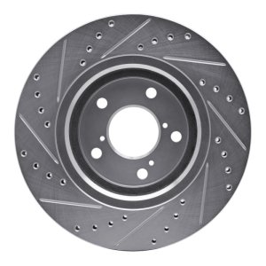 Acura MDX Brake Rotor (1) - Front Right - DFC - Drilled & Slotted - Silver - `15-`25 Acura MDX Brake Rotor (1) - Front Right - DFC - Drilled & Slotted - Silver - `15-`25
