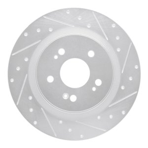 Honda Odyssey Brake Rotor (1) - Rear Right - DFC - Drilled & Slotted - Silver - `18-`25 Honda Odyssey Brake Rotor (1) - Rear Right - DFC - Drilled & Slotted - Silver - `18-`25