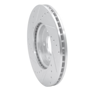 Cadillac BLS Brake Rotor (1) - Front Right - DFC - Drilled & Slotted - Silver - `03-`11