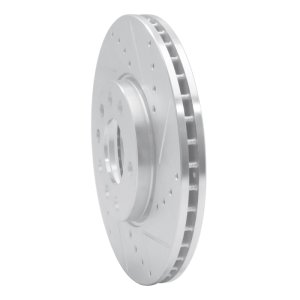 Cadillac BLS Brake Rotor (1) - Front Right - DFC - Drilled & Slotted - Silver - `03-`11