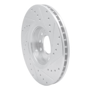 Cadillac BLS Brake Rotor (1) - Front Left - DFC - Drilled & Slotted - Silver - `03-`11