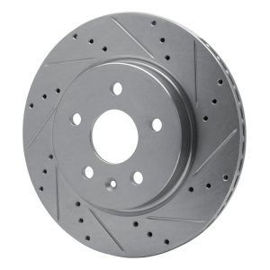 Buick Regal Brake Rotor (1) - Rear Right - DFC - Drilled & Slotted - Silver - `10-`25