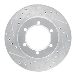 Nissan Frontier Brake Rotor (1) - Front Left - DFC - Drilled & Slotted - Silver - `98-`15 Nissan Frontier Brake Rotor (1) - Front Left - DFC - Drilled & Slotted - Silver - `98-`15