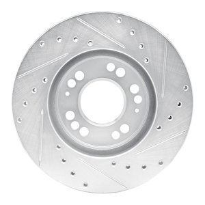 Dodge Stealth Brake Rotor (1) - Front Left - DFC - Drilled & Slotted - Silver - `91-`04