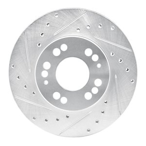 Dodge Stealth Brake Rotor (1) - Front Left - DFC - Drilled & Slotted - Silver - `91-`04
