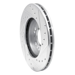 Dodge Stealth Brake Rotor (1) - Front Left - DFC - Drilled & Slotted - Silver - `91-`04