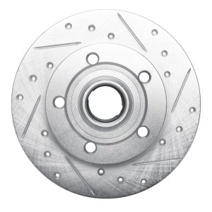 Audi A4 Brake Rotor (1) - Rear Right - DFC - Drilled & Slotted - Silver - `96-`08