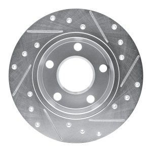 Audi A6 Quattro Brake Rotor (1) - Rear Left - DFC - Drilled & Slotted - Silver - `99-`05