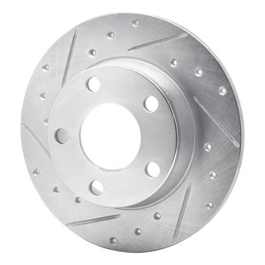 Audi A6 Quattro Brake Rotor (1) - Rear Left - DFC - Drilled & Slotted - Silver - `99-`05