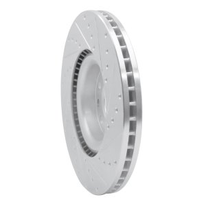 Audi S6 Brake Rotor (1) - Front Left - DFC - Drilled & Slotted - Silver - `99-`04