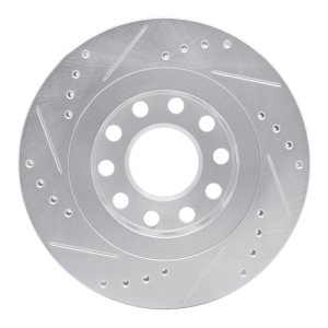 Audi ALLROAD Brake Rotor (1) - Rear Right - DFC - Drilled & Slotted - Silver - `04-`05 Audi ALLROAD Brake Rotor (1) - Rear Right - DFC - Drilled & Slotted - Silver - `04-`05