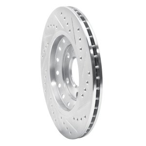 Audi A8 Brake Rotor (1) - Rear Left - DFC - Drilled & Slotted - Silver - `04-`10