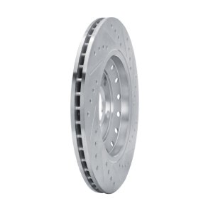 Audi A8 Brake Rotor (1) - Rear Right - DFC - Drilled & Slotted - Silver - `04-`10