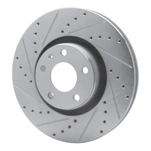 Audi A6 Quattro Brake Rotor (1) - Front Left - DFC - Drilled & Slotted - Silver - `05-`11 Audi A6 Quattro Brake Rotor (1) - Front Left - DFC - Drilled & Slotted - Silver - `05-`11