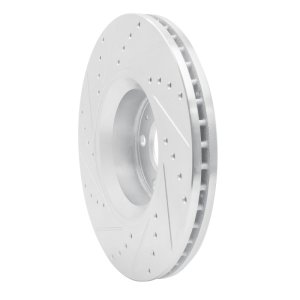 Audi A6 Quattro Brake Rotor (1) - Front Right - DFC - Drilled & Slotted - Silver - `05-`11 Audi A6 Quattro Brake Rotor (1) - Front Right - DFC - Drilled & Slotted - Silver - `05-`11