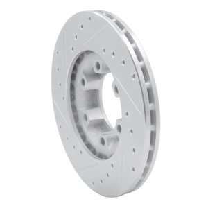 Audi S6 Brake Rotor (1) - Rear Right - DFC - Drilled & Slotted - Silver - `07-`11