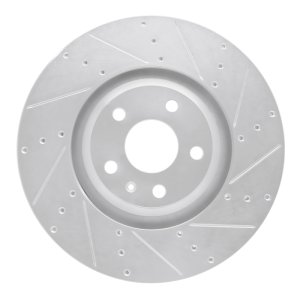Audi TTS Quattro Brake Rotor (1) - Front Right - DFC - Drilled & Slotted - Silver - `12-`15 Audi TTS Quattro Brake Rotor (1) - Front Right - DFC - Drilled & Slotted - Silver - `12-`15