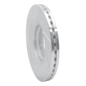 Audi TTS Quattro Brake Rotor (1) - Front Right - DFC - Drilled & Slotted - Silver - `12-`15 Audi TTS Quattro Brake Rotor (1) - Front Right - DFC - Drilled & Slotted - Silver - `12-`15