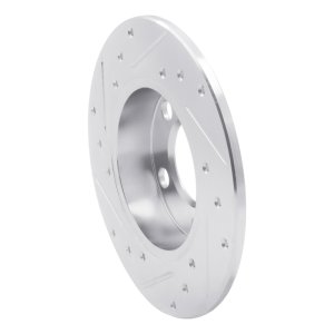 Audi TT Brake Rotor (1) - Rear Right - DFC - Drilled & Slotted - Silver - `98-`24 Audi TT Brake Rotor (1) - Rear Right - DFC - Drilled & Slotted - Silver - `98-`24