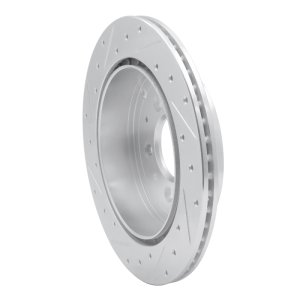 Ford Edge Brake Rotor (1) - Rear Right - DFC - Drilled & Slotted - Silver - `07-`12