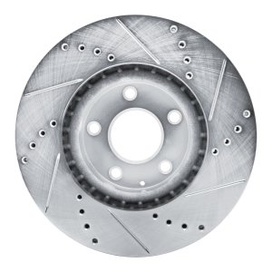 Mazda CX-5 Brake Rotor (1) - Front Left - DFC - Drilled & Slotted - Silver - `13-`19