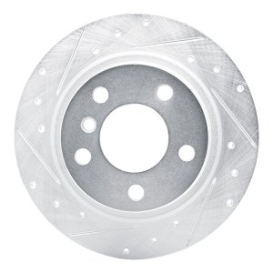 BMW 120i Brake Rotor (1) - Rear Left - DFC - Drilled and Slotted - Silver - `12-`18 BMW 120i Brake Rotor (1) - Rear Left - DFC - Drilled and Slotted - Silver - `12-`18