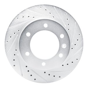 Chevrolet S10 Brake Rotor (1) - Front Right - DFC - Drilled & Slotted - Silver - `16-`17
