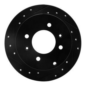 Hyundai Sonata Brake Rotor (1) - Rear Left - DFC - Drilled & Slotted - Black - `99-`06