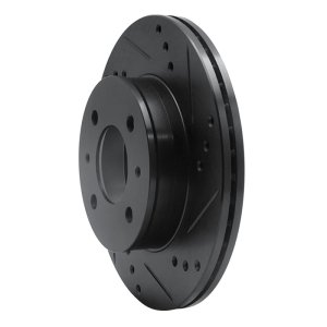 Hyundai Accent Brake Rotor (1) - Front Right - DFC - Drilled & Slotted - Black - `00-`02