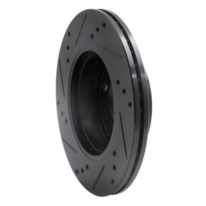 Hyundai Accent Brake Rotor (1) - Front Right - DFC - Drilled & Slotted - Black - `00-`02
