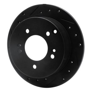 Hyundai Tucson Brake Rotor (1) - Rear Left - DFC - Drilled & Slotted - Black - `01-`10