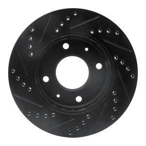 Hyundai Sonata Brake Rotor (1) - Front Right - DFC - Drilled & Slotted - Black - `01-`03 Hyundai Sonata Brake Rotor (1) - Front Right - DFC - Drilled & Slotted - Black - `01-`03