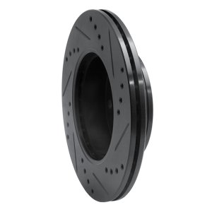 Dodge Verna Brake Rotor (1) - Front Left - DFC - Drilled & Slotted - Black - `03-`06