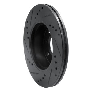 Dodge Verna Brake Rotor (1) - Front Right - DFC - Drilled and Slotted - Black - `03-`06