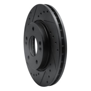 Hyundai Elantra Brake Rotor (1) - Front Left - DFC - Drilled & Slotted - Black - `07-`10