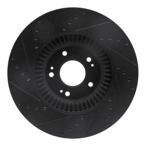 Hyundai Genesis Brake Rotor (1) - Front Right - DFC - Drilled & Slotted - Black - `09-`14