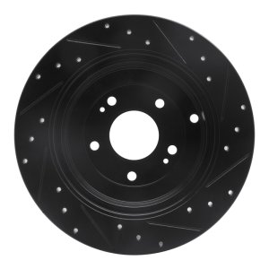 Hyundai Genesis Coupe Brake Rotor (1) - Rear Left - DFC - Drilled & Slotted - Black - `10-`16 Hyundai Genesis Coupe Brake Rotor (1) - Rear Left - DFC - Drilled & Slotted - Black - `10-`16